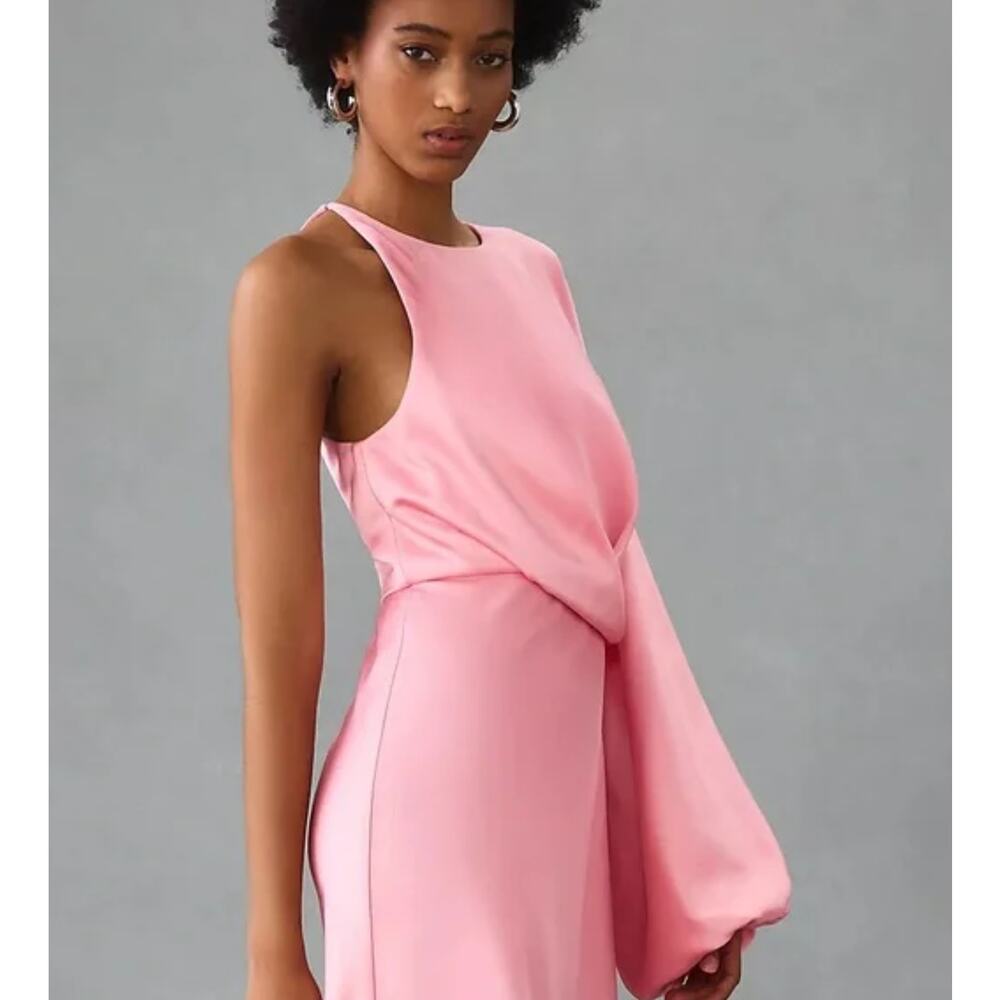 New Significant Other One-Sleeve Pink Column Dress - Size 10 - Picture 4 of 7